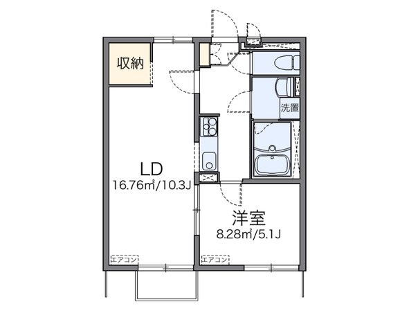 河内松原駅 徒歩22分 1階の物件間取画像